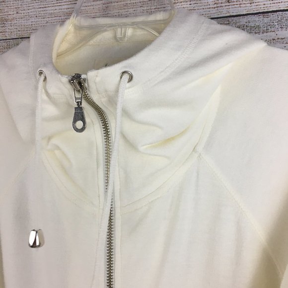 Forever Twenty One High Neck Hoodie Full Zip 3/4 Sleeves - Picture 3 of 12